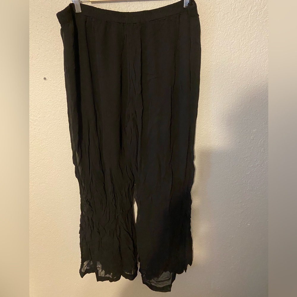 7th Avenue XL lined Black 100% Rayon Dress Pants - Picture 2 of 3